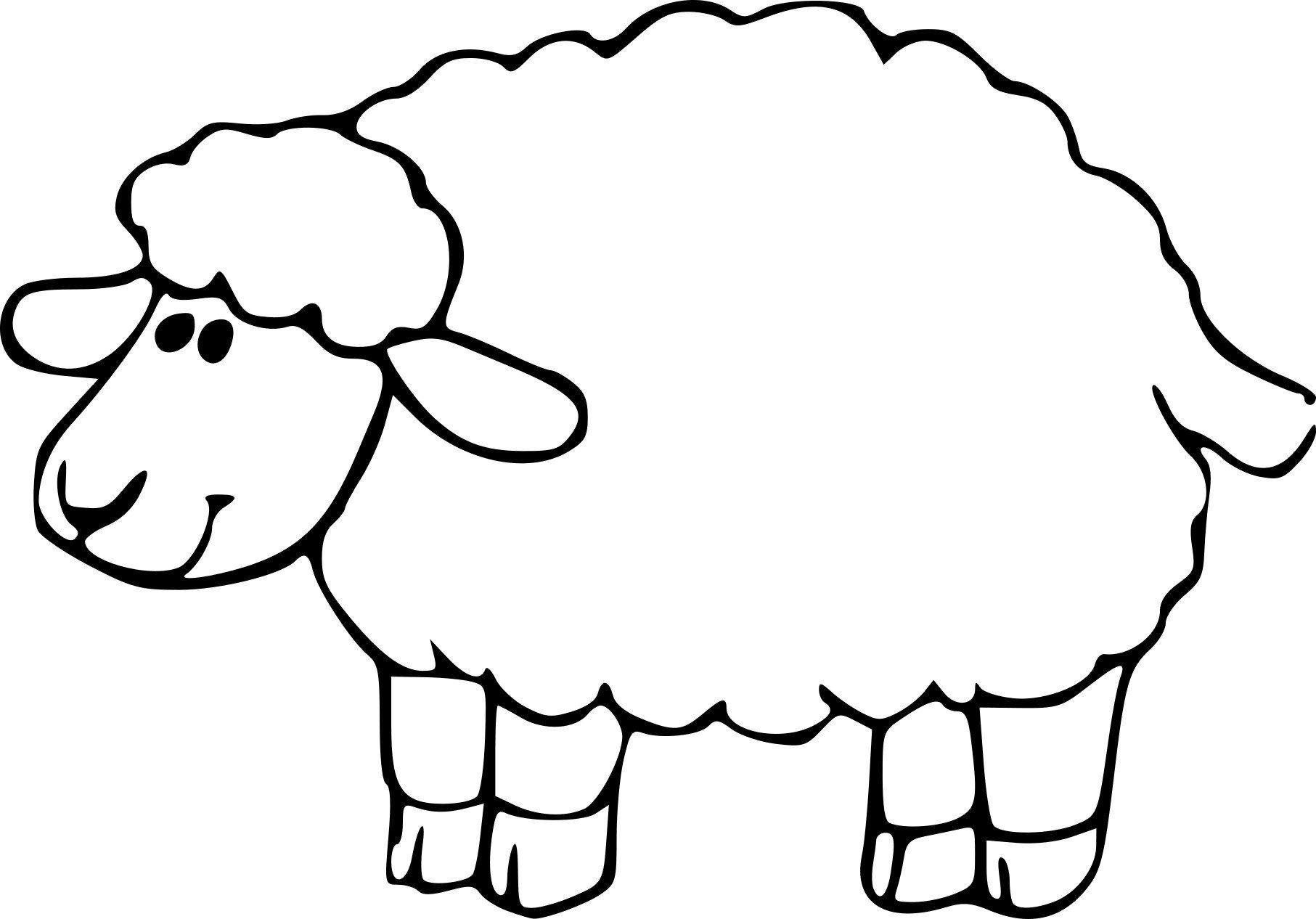 Раскраска Овца Распечатать бесплатно