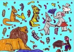 Рисунок на тему карнавал животных