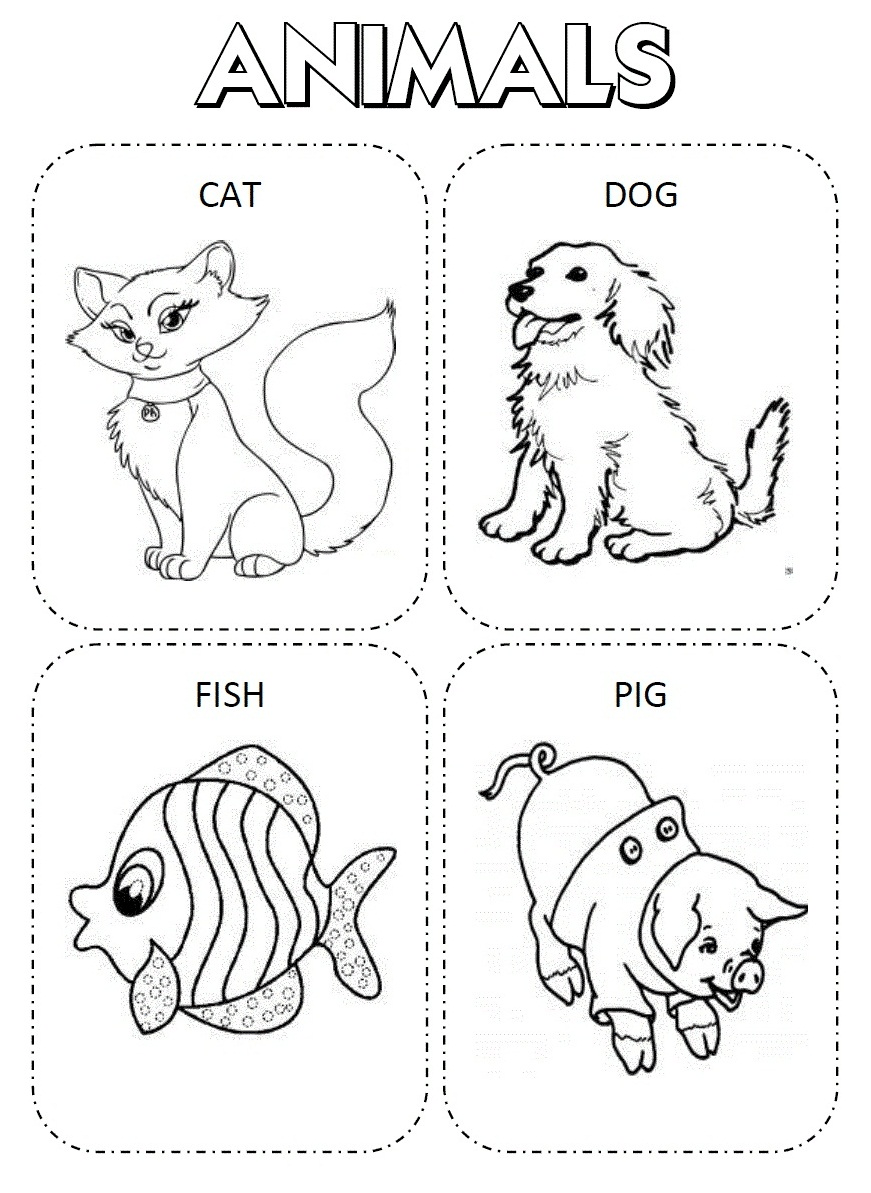 Раскраска для малышей «Домашние животные», 64 картинки