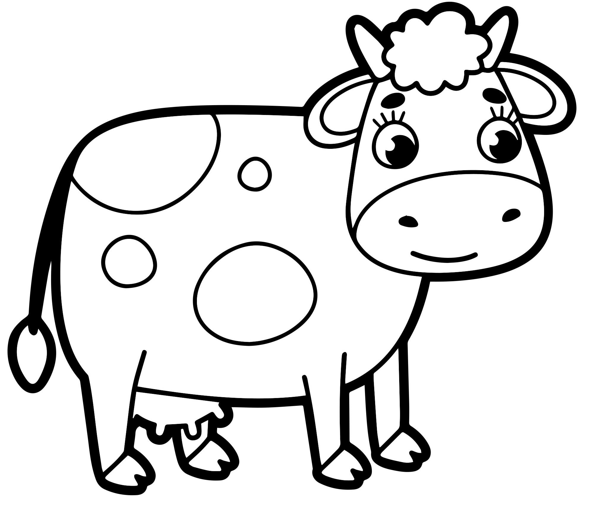 Игра Раскраска для детей Корова - играть онлайн бесплатно