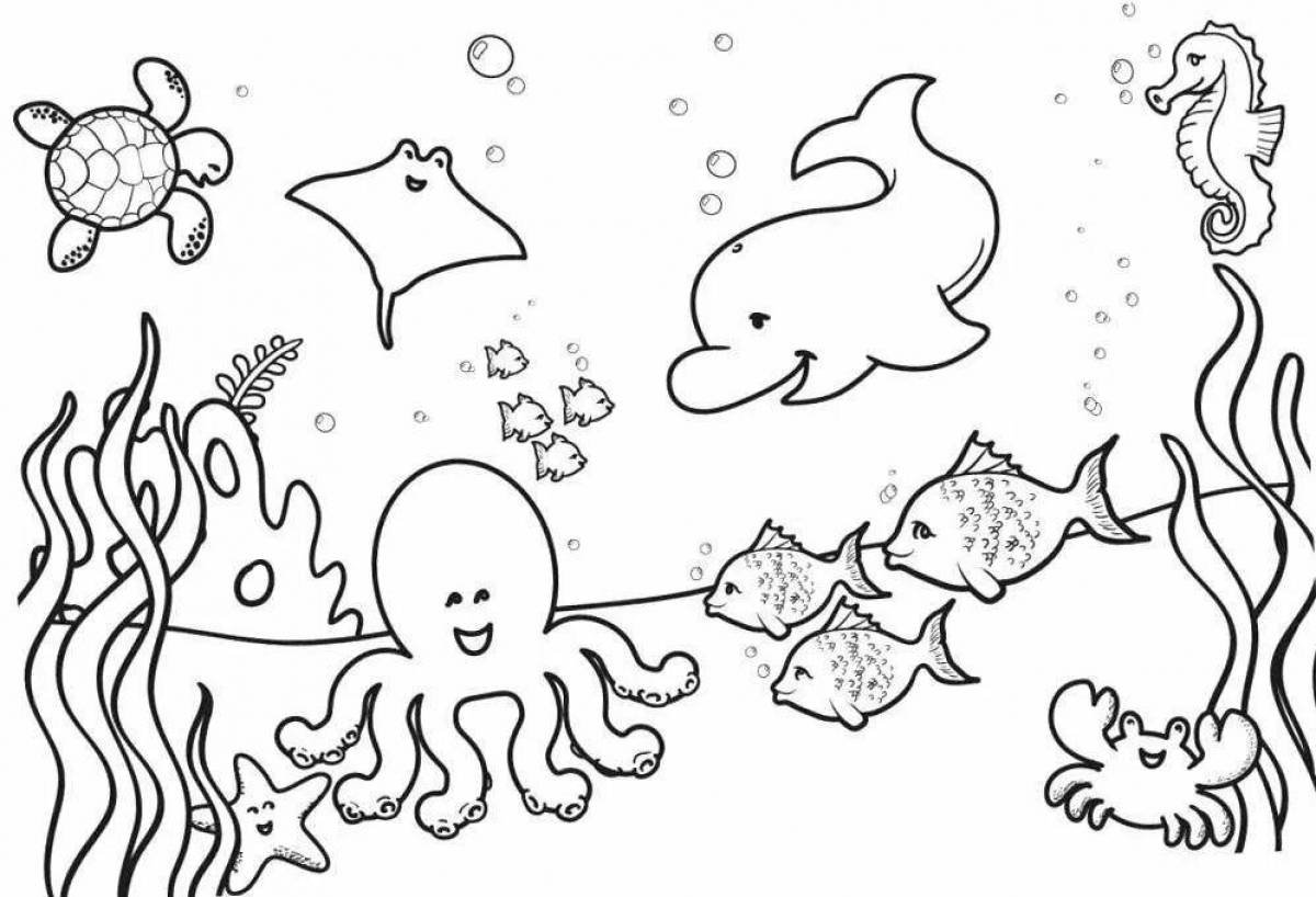 День воды раскраски для детей. Раскраска морские обитатели. Морское дно раскраска. Раскраска "подводный мир". Раскраски на морскую тему для детей.