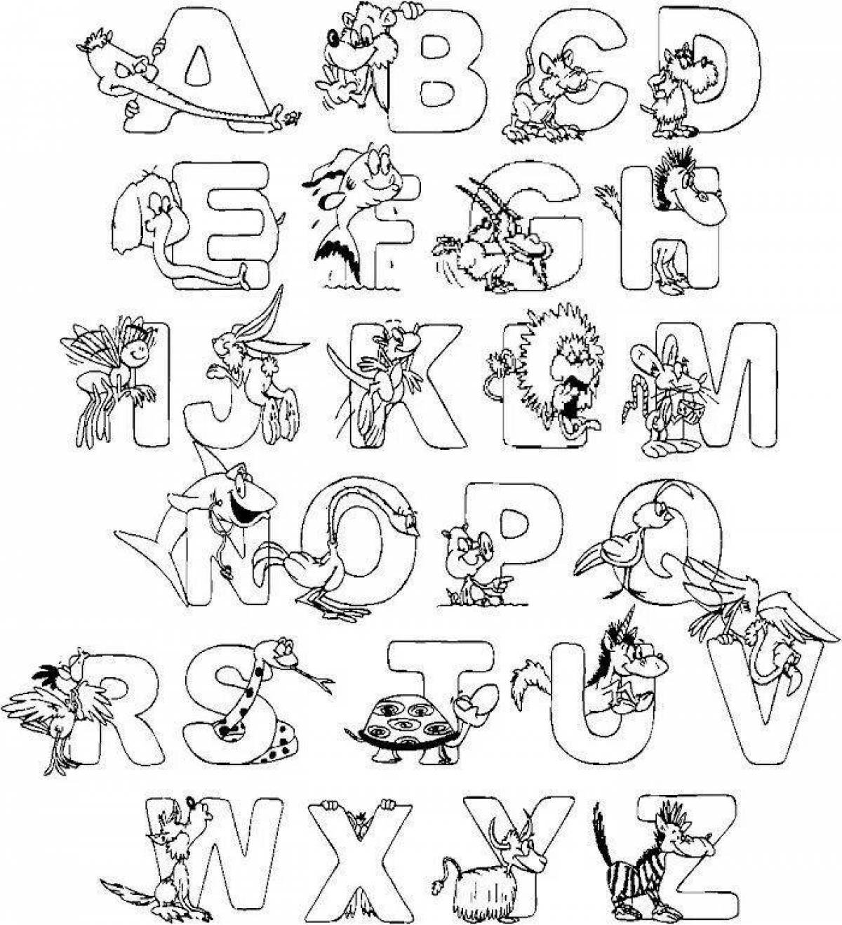 Раскраска Буквы У и Ф | Раскраски азбуки с животными. Русский алфавит