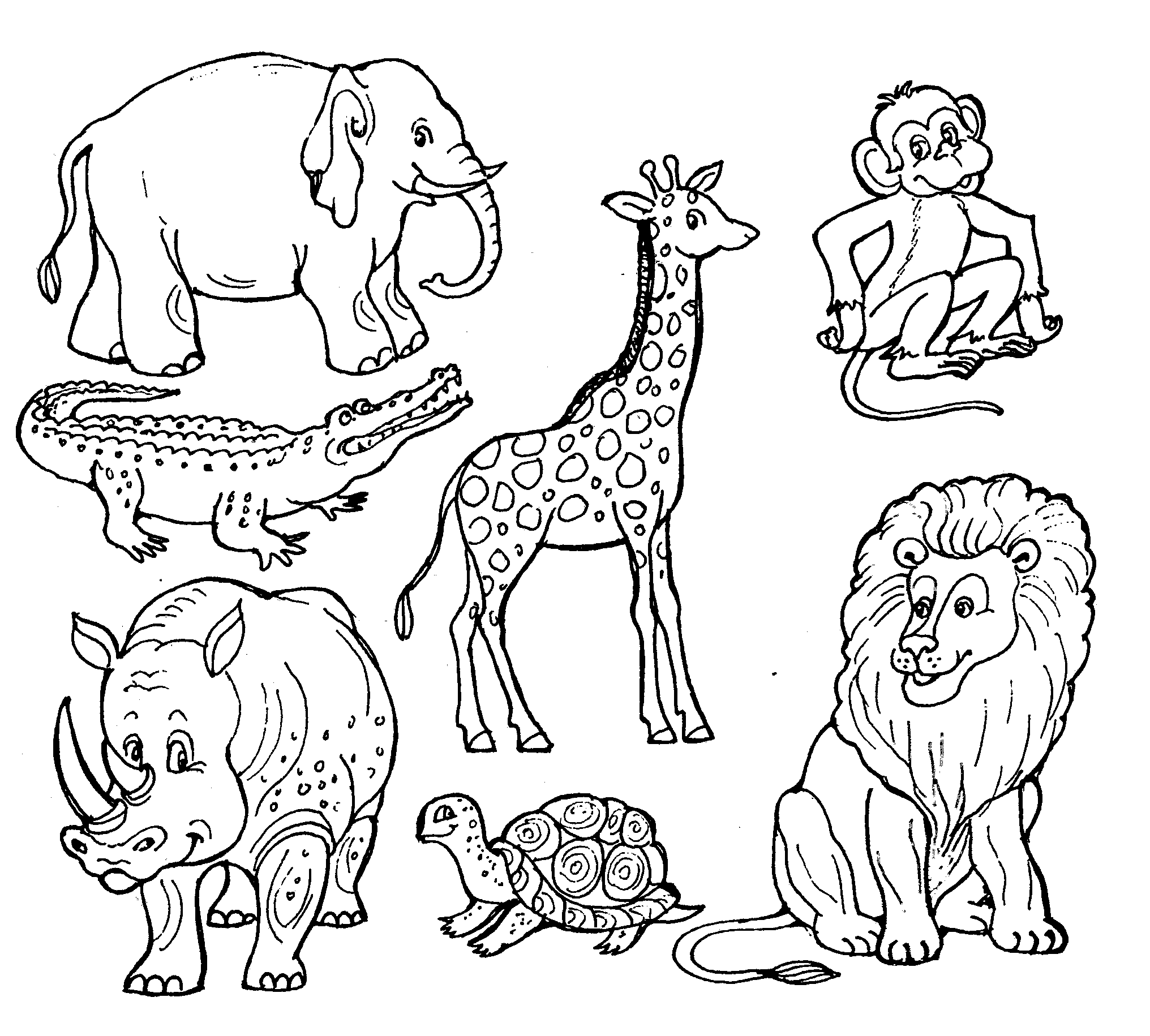 Раскраски животные | распечатать, для детей
