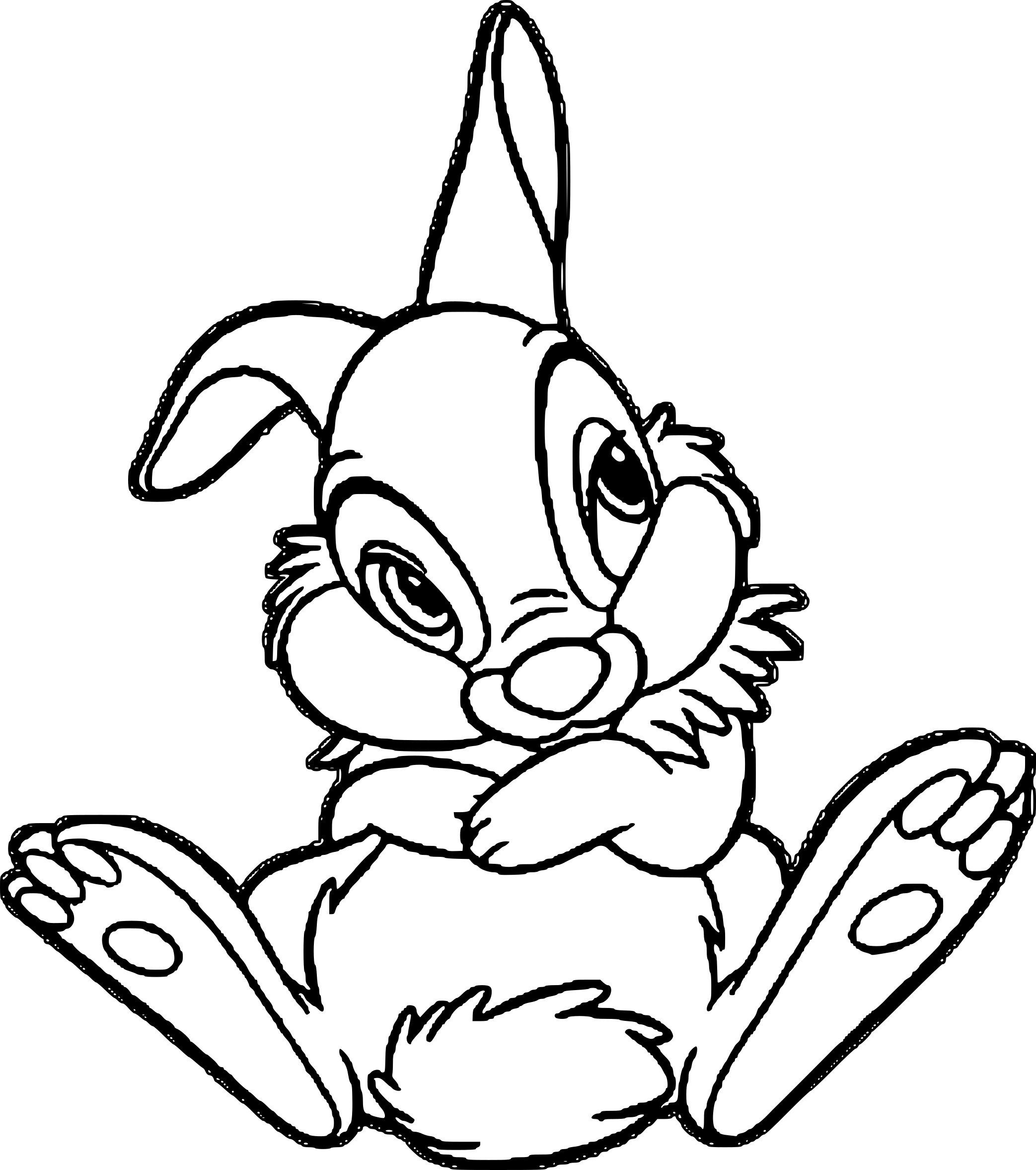 Рисунок кролика с длинными ушами и длинными усами.