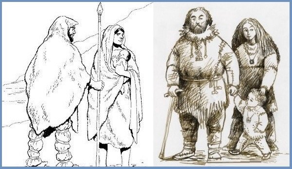 Рисунок женские и мужские костюмы эпохи палеолита