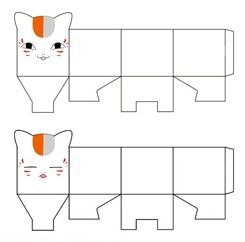 Развертка кошки из бумаги