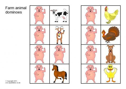 Farm animals Domino
