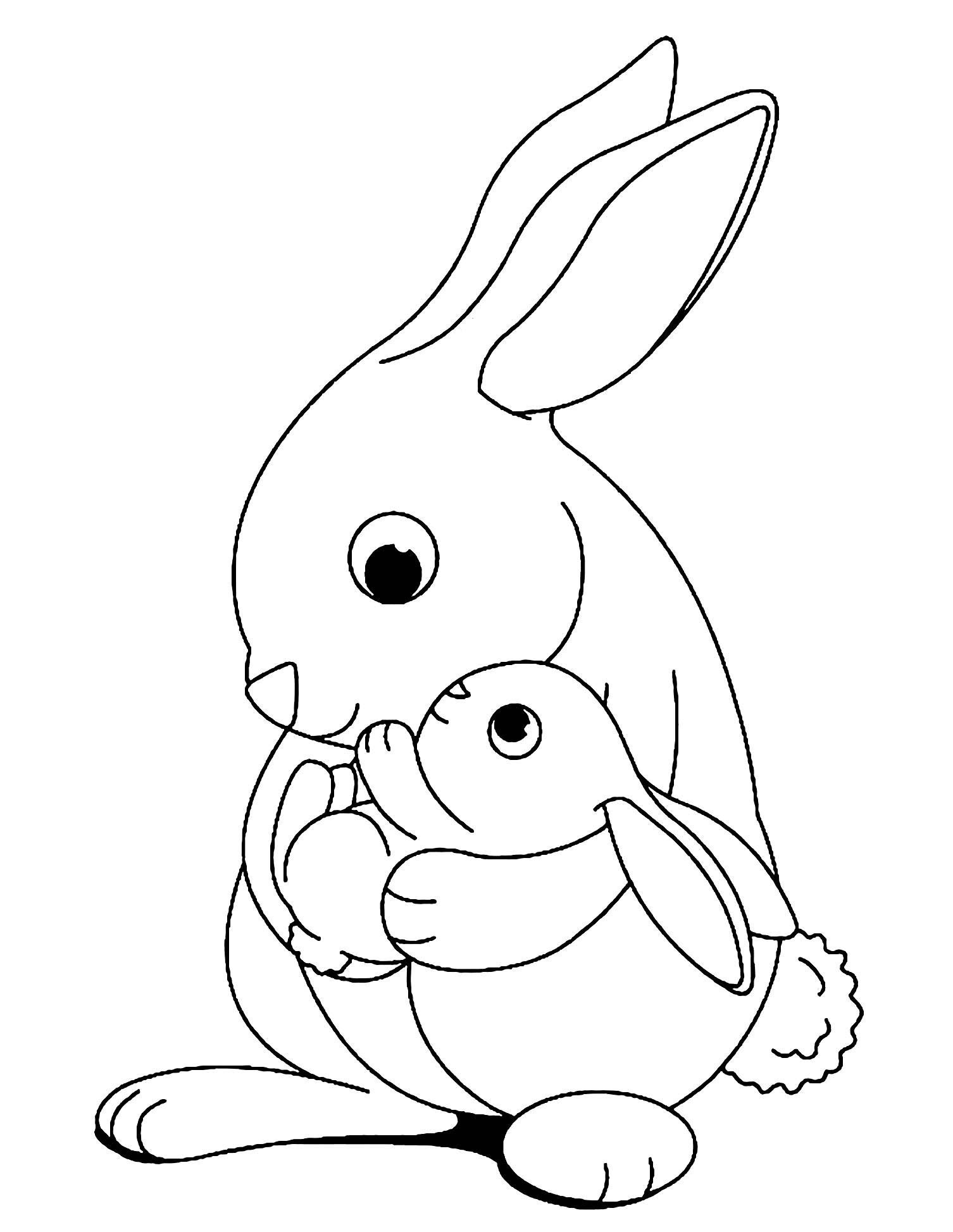 302 раскраски: Кролик - символ 2023 года