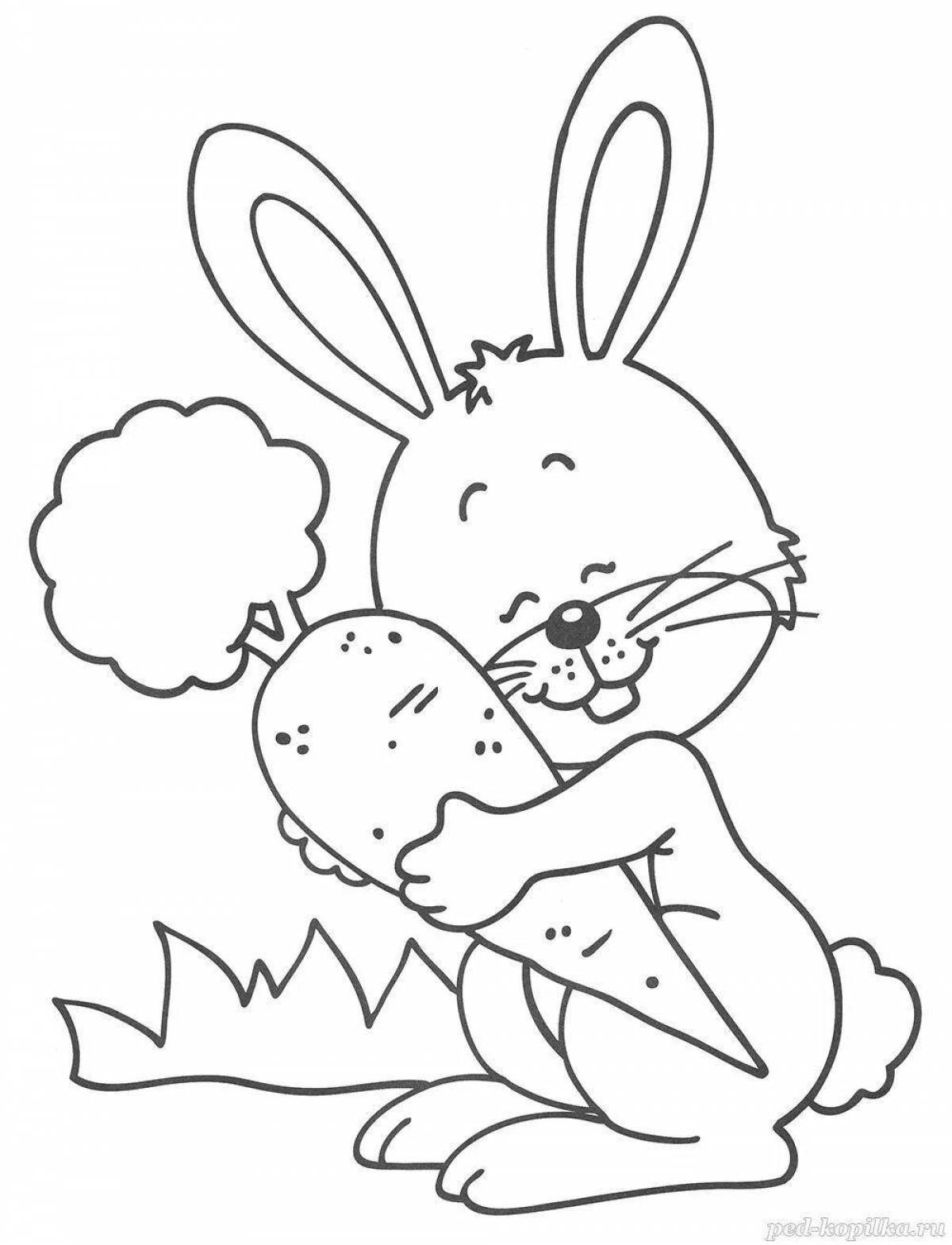 Раскраска заяц - распечатать и скачать бесплатно для детей