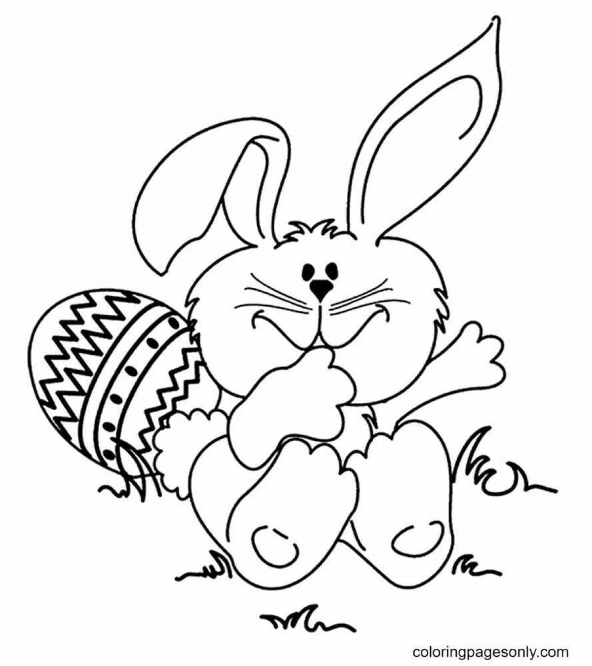 Пасхальный кролик раскраска для детей - 71 фото