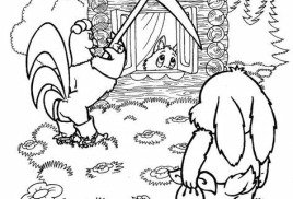 Раскраски к сказке Заюшкина избушка для детей