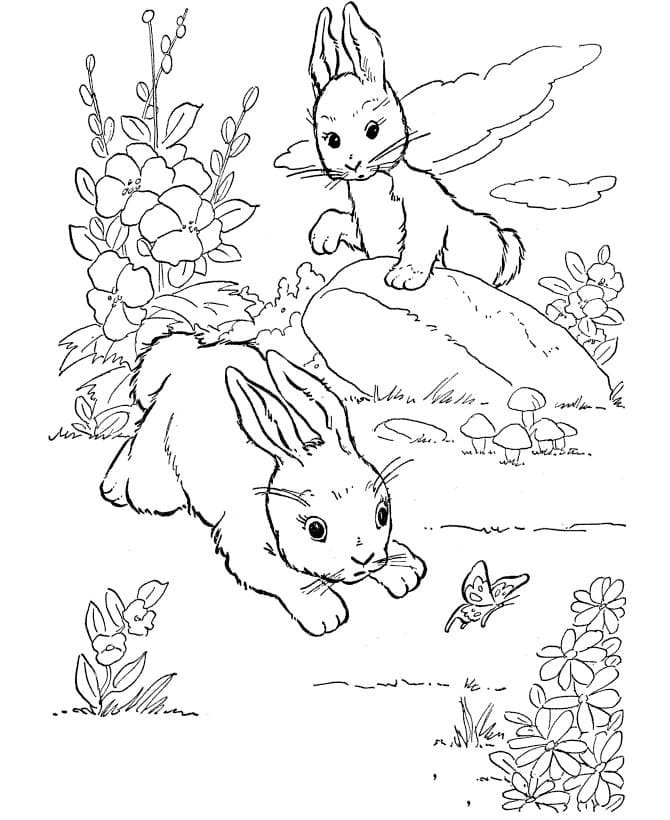 Заяц зимой детский рисунок (49 фото)