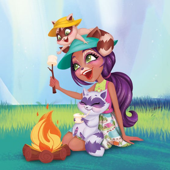 Герои Enchantimals енот