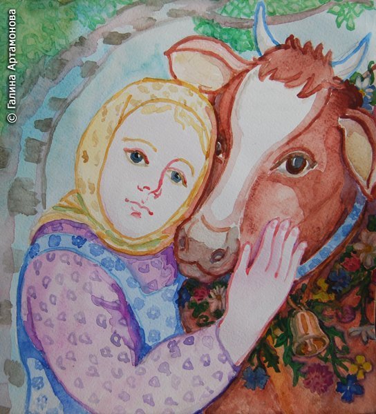 Иллюстрация к сказке крошечка Хаврошечка