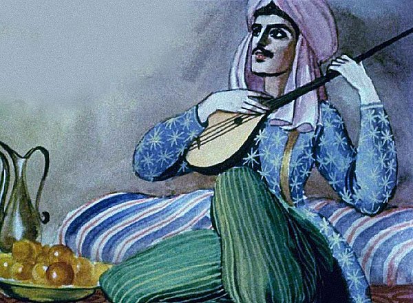 Иллюстрация к сказке Ашик Кериб