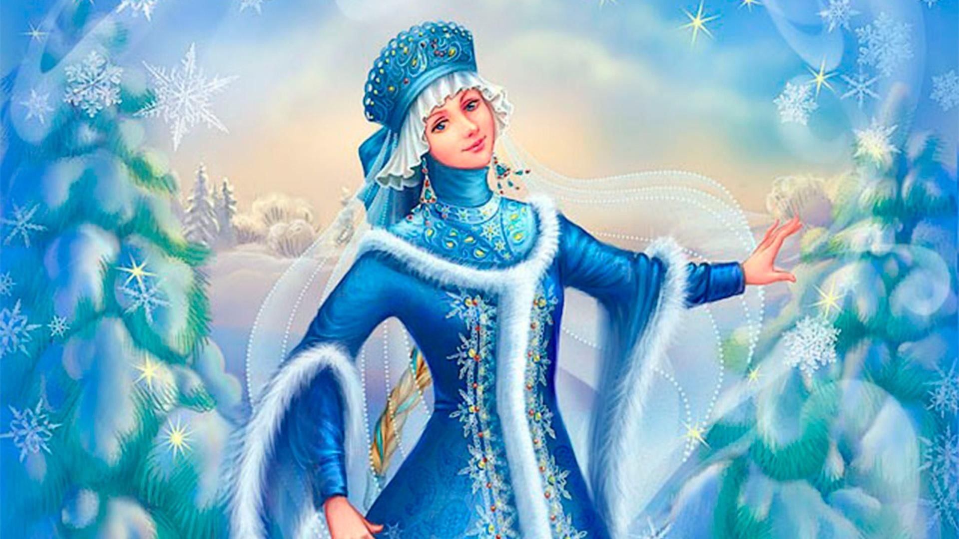 Рисунок снегурочка