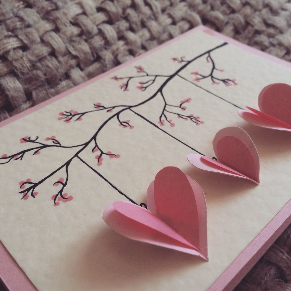Романтические открытки с ручным украшением