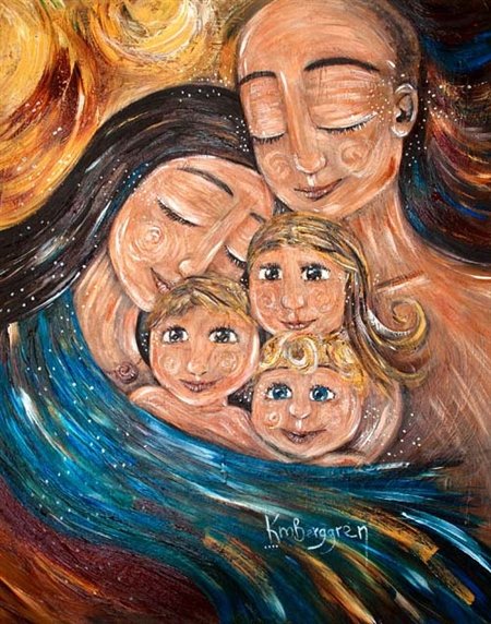Кэти Берггрен семья с 3 детьми