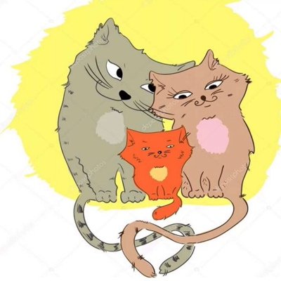 Семья кошек мультяшных