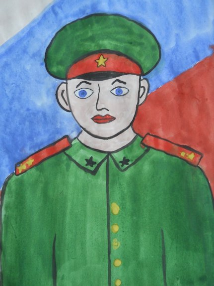 Портрет солдата для детей