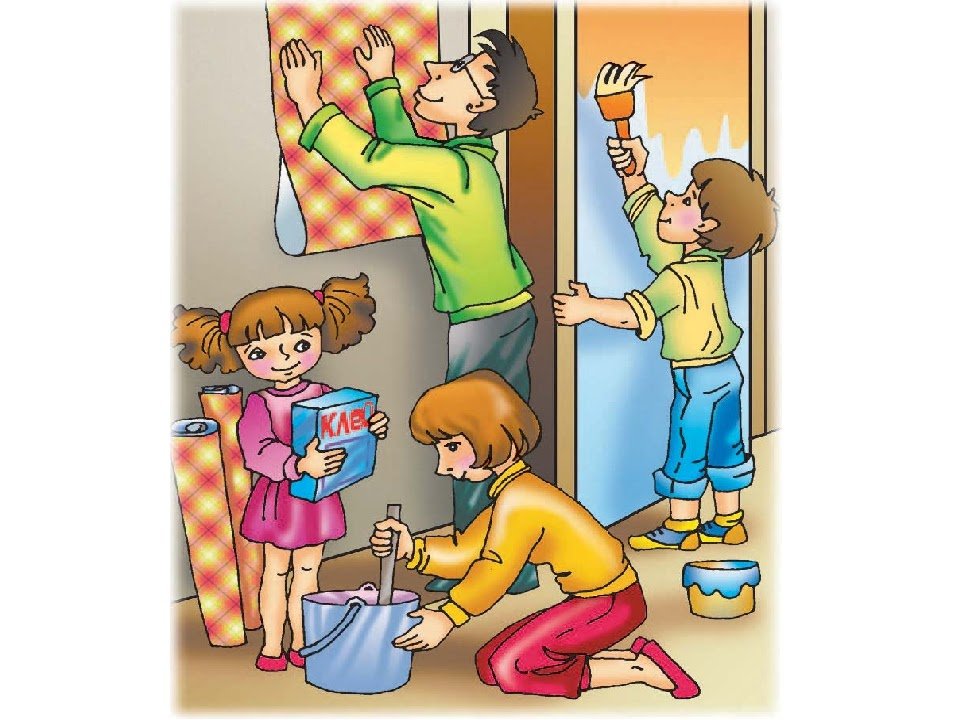 Провожали папы мамы. Сюжетные картинки для детей. Сюжетные картины для дошкольников. Рисунок на тему Мои домашние обязанности. Семейные обязанности картинки для детей.