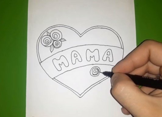 Рисунки для мамы лёгкие и красивые