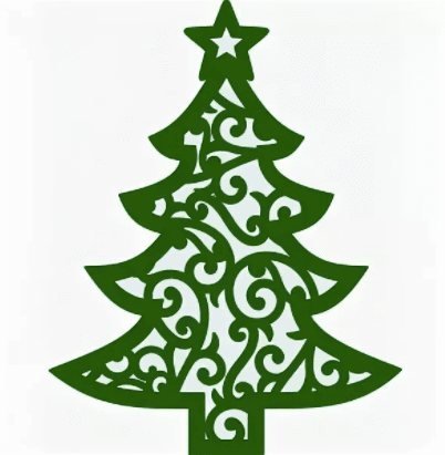 Елочка трафарет
