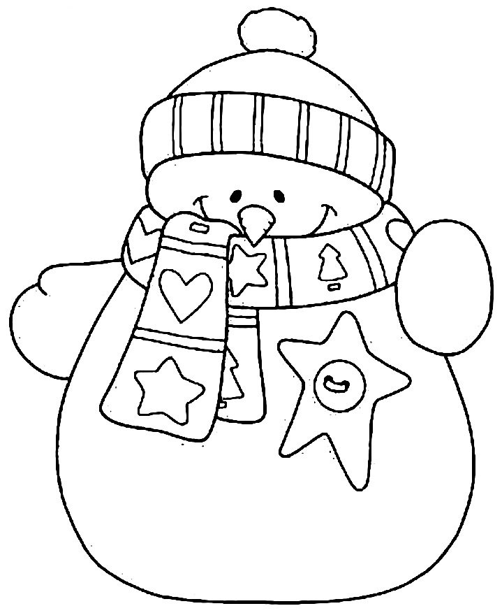 Снеговики мальчик и девочка - Новый год - Раскраски антистресс