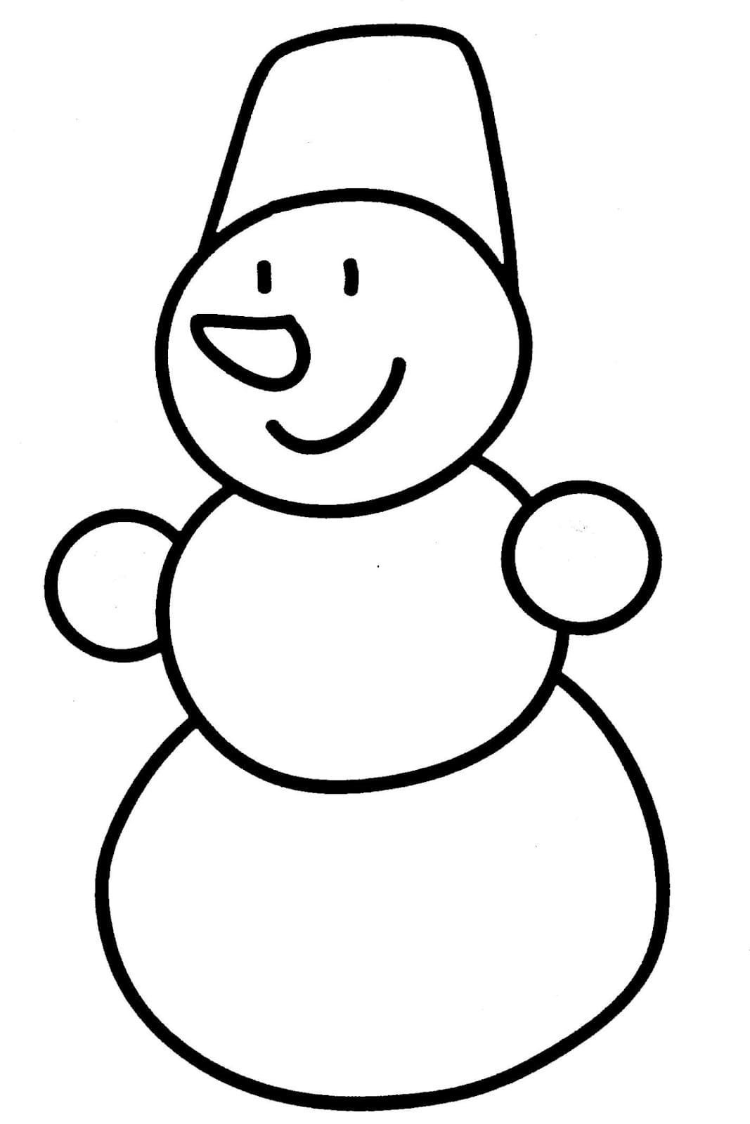 Изображения по запросу Снеговик раскраска