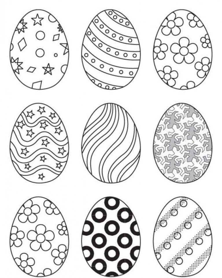 Пасхальные яйца раскраска