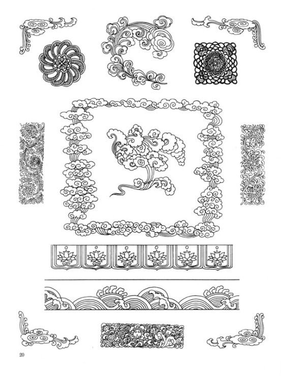 Examples of Chinese Ornament. Китайские орнаменты