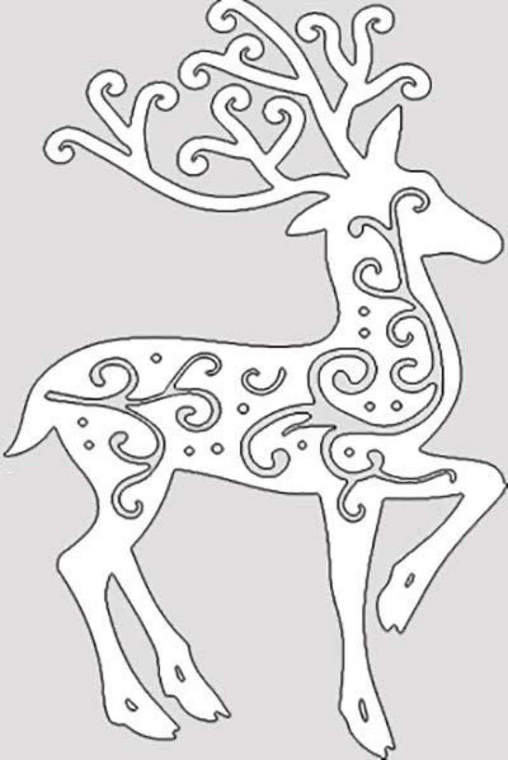Рождественские раскраски оленей Санты