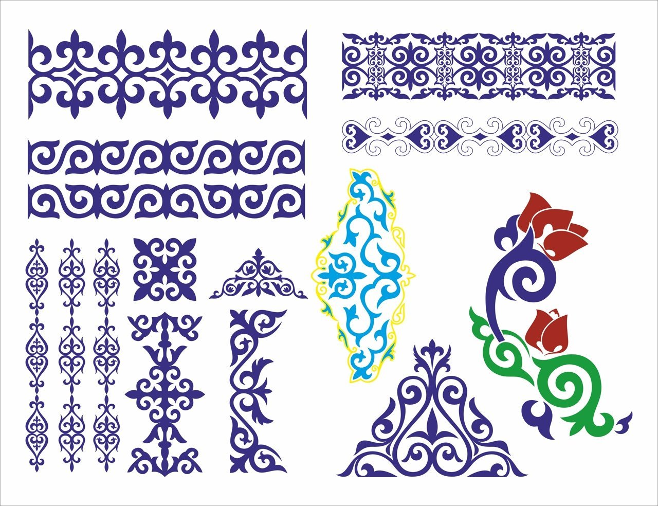Исследователи казахского орнамента, история и образцы.