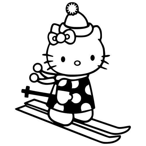 Трафареты новогодние hello kitty (42 фото)