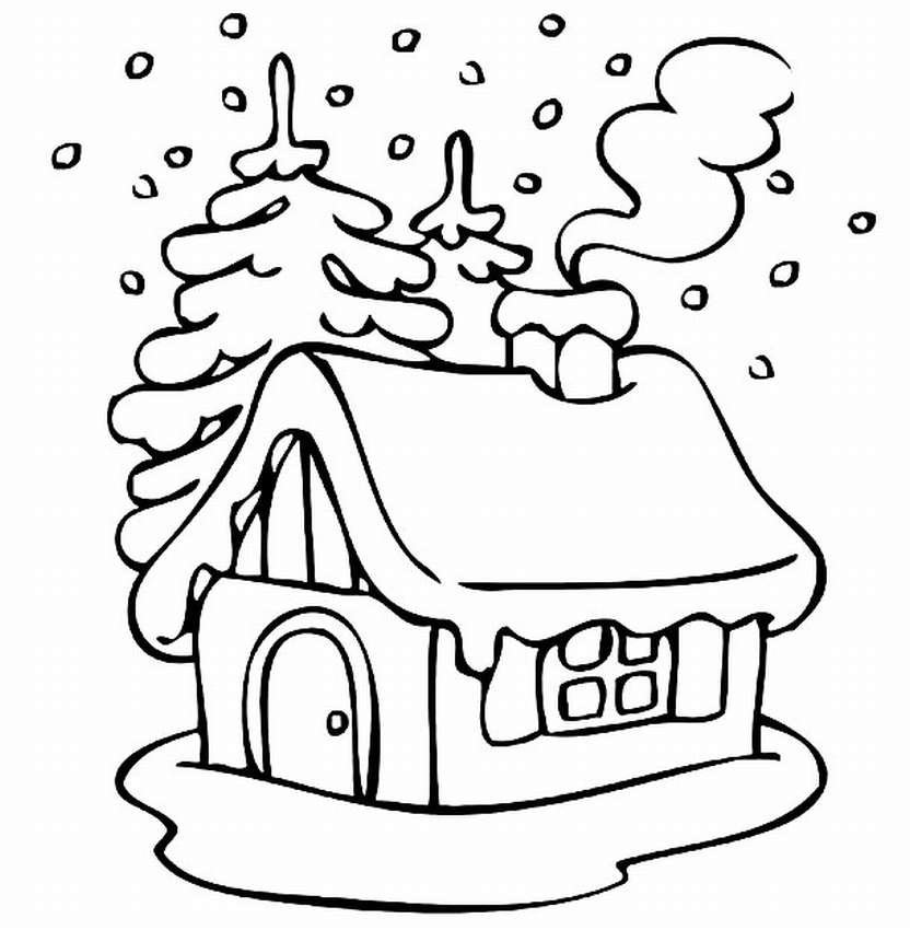 Снежный домик Раскраска картина по номерам на холсте KTMK-18327-100x125