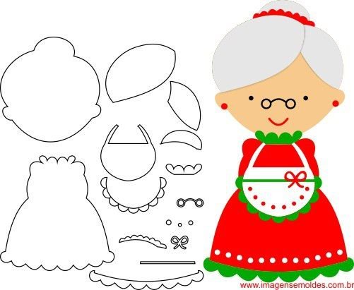 Выкройка бабки из фетра