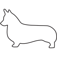 Трафарет вельш корги