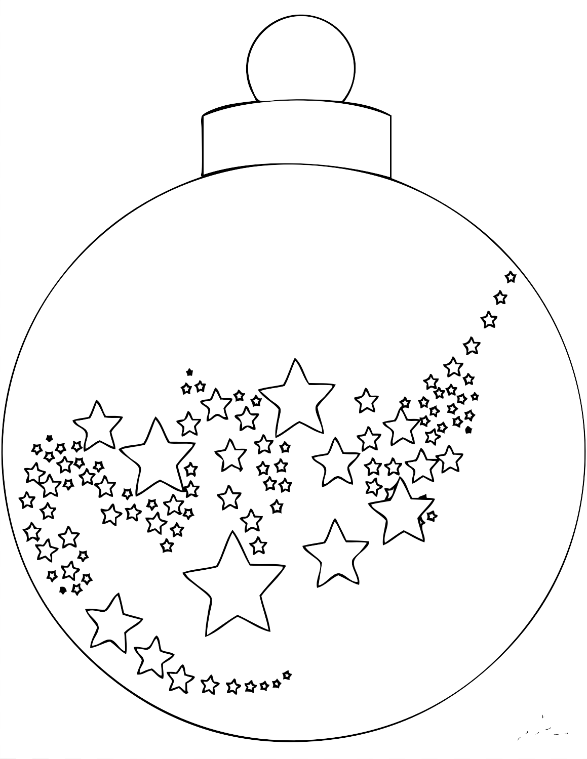 Раскраска Новогодние шары в полосочку и кружочки распечатать или скачать
