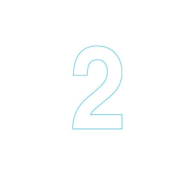 Цифра 2 трафарет