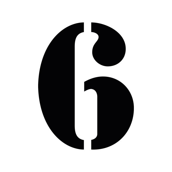 Цифра 6 трафарет для вырезания