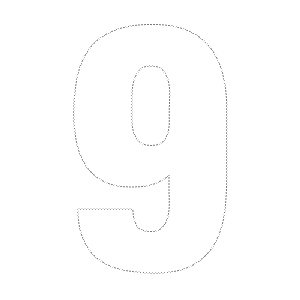 Цифра 9 трафарет для вырезания