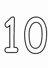Цифра 10 шаблон