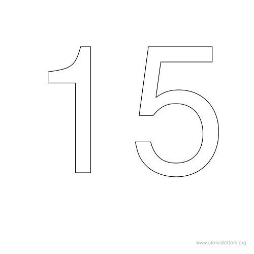 Цифра для вырезания 15