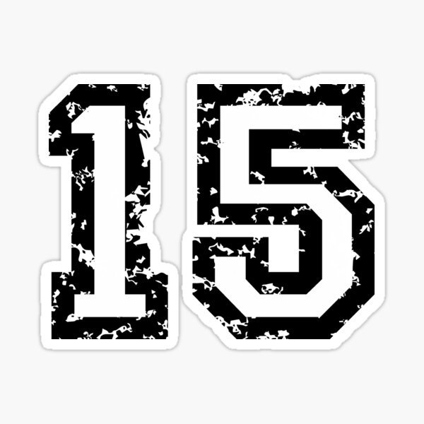 Цифра 15 красивым шрифтом