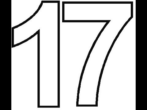 Цифра 17 раскраска