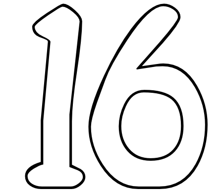 16 Трафарет