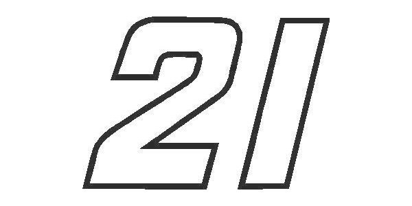 Шаблон цифры 21
