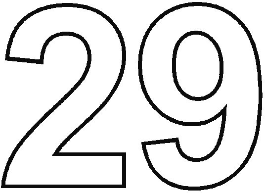 Цифра 29 трафарет