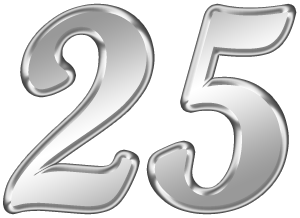 Цифра 25 красивая