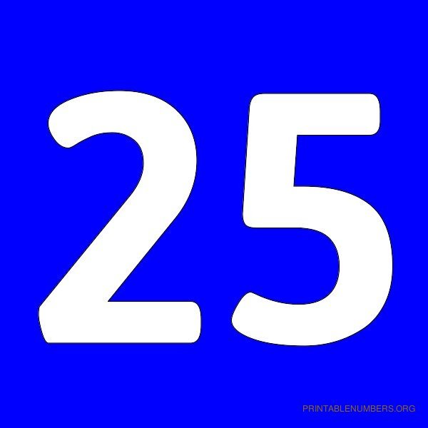 Число 25 картинка